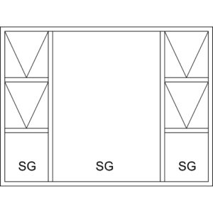 Casement 30.5 Top Hung Window - P4T2418 (2390 x 1790)
