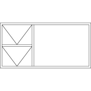 Casement 30.5 Top Hung Window - PTT2412 (2390 x 1190)